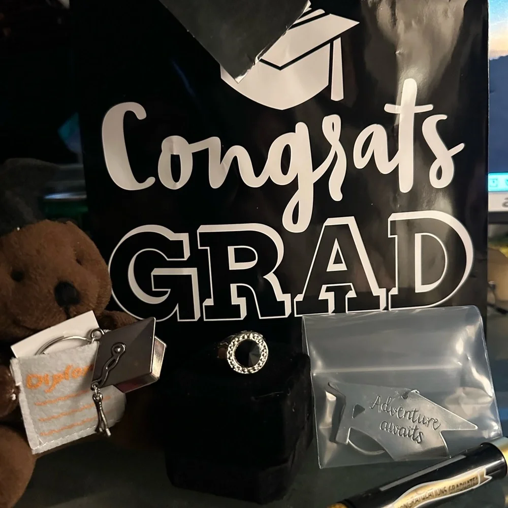 Graduation Gift Set with Ring, Teddy Bear and More